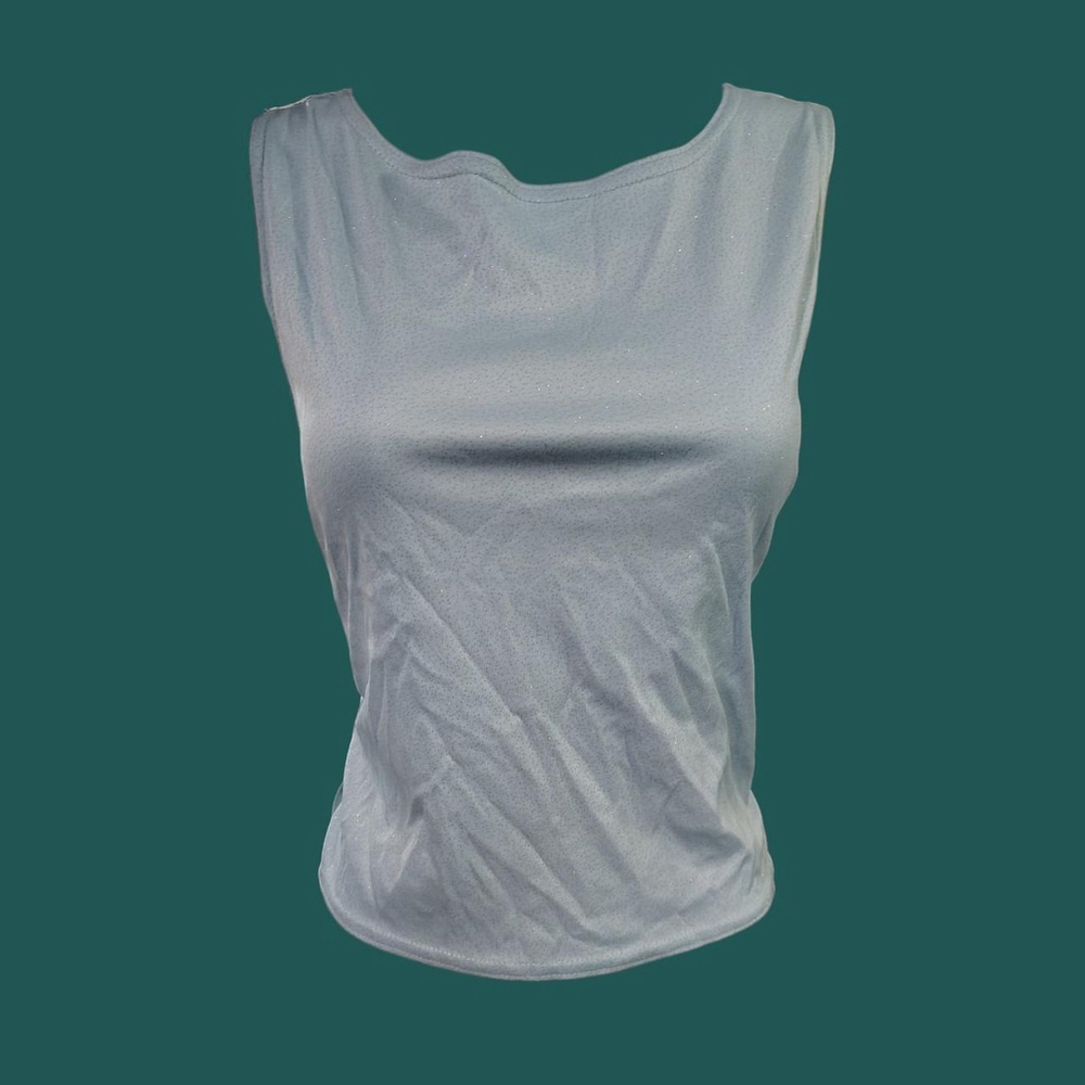 Vintage Norton sparkly blue top with eye-catching shimmer